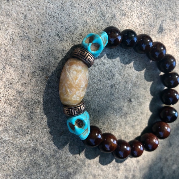 Handmade, One of a Kind Scull Bracelet, Small - Picture 3 of 4